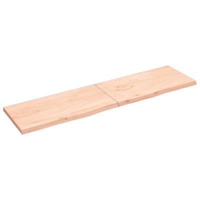 Tablero de mesa madera maciza roble sin tratar 200x50x(2-4) cm