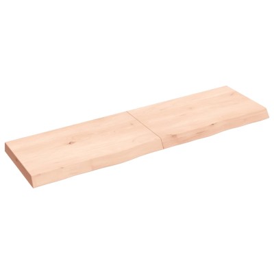 Tablero de mesa madera maciza roble sin tratar 140x40x(2-6) cm