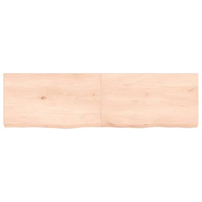 Tablero de mesa madera maciza roble sin tratar 140x40x(2-6) cm