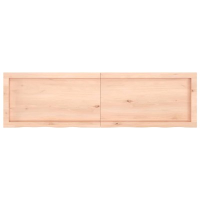 Tablero de mesa madera maciza roble sin tratar 140x40x(2-6) cm