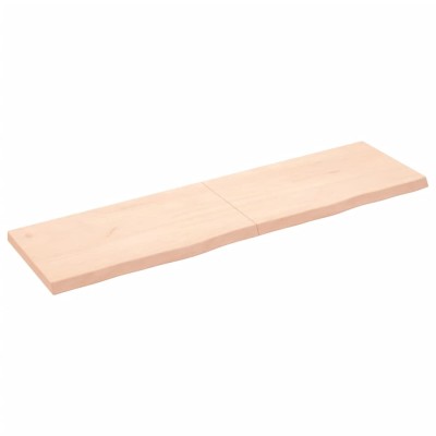 Tablero de mesa madera maciza roble sin tratar 180x50x(2-6) cm