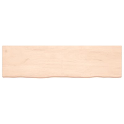 Tablero de mesa madera maciza roble sin tratar 180x50x(2-6) cm