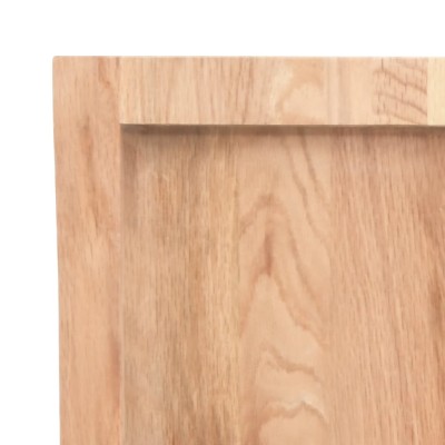 Tablero mesa madera roble tratada marrón claro 80x40x(2-6) cm