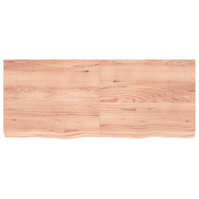 Tablero mesa madera roble tratada marrón claro 120x50x(2-6) cm