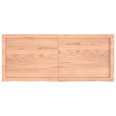 Tablero mesa madera roble tratada marrón claro 120x50x(2-6) cm