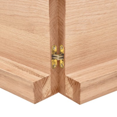 Tablero mesa madera roble tratada marrón claro 120x50x(2-6) cm