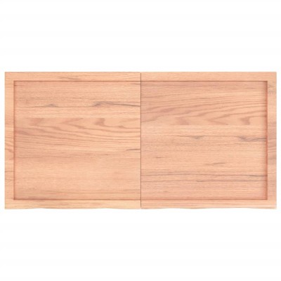 Tablero mesa madera roble tratada marrón claro 120x60x(2-6) cm