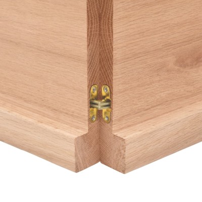 Tablero mesa madera roble tratada marrón claro 140x60x(2-4) cm