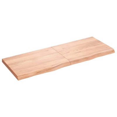 Tablero mesa madera roble tratada marrón claro 160x60x(2-6) cm