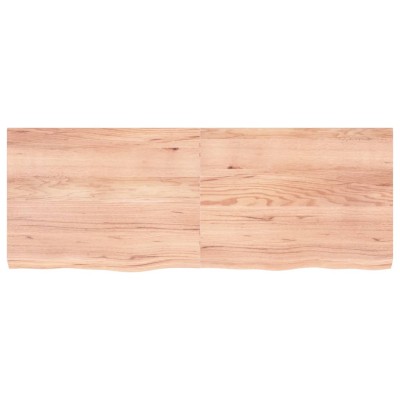 Tablero mesa madera roble tratada marrón claro 160x60x(2-6) cm