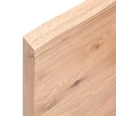 Tablero mesa madera roble tratada marrón claro 80x50x(2-4) cm