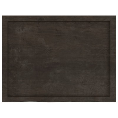 Tablero mesa madera roble tratada marrón oscuro 80x60x(2-6) cm