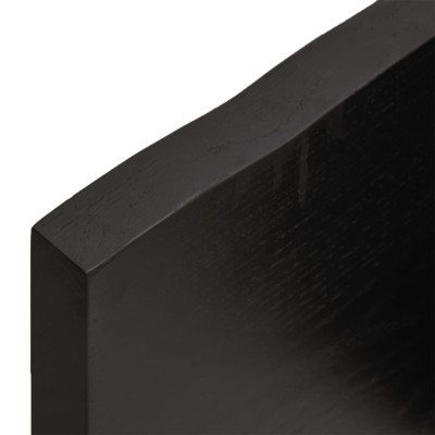 Tablero mesa madera roble tratada marrón oscuro 100x40x(2-4) cm