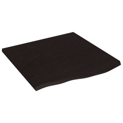 Tablero de mesa madera roble tratada marrón oscuro 60x60x2 cm