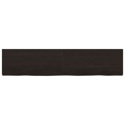 Tablero mesa madera roble tratada marrón oscuro 180x40x(2-6) cm