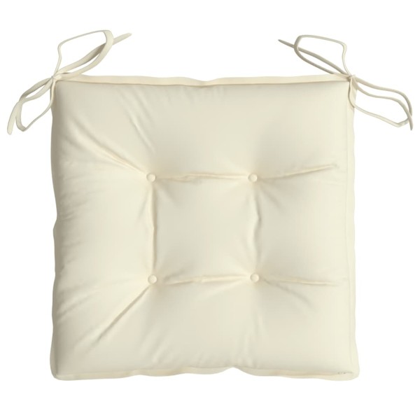 Cojines de silla de jardín 4 uds tela Oxford crema 40x40x7 cm