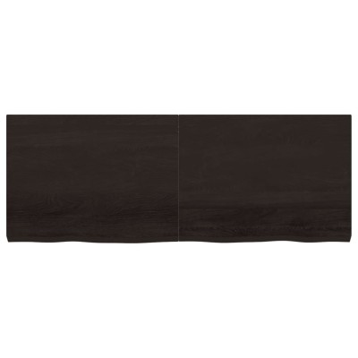 Tablero mesa madera roble tratada marrón oscuro 160x60x(2-6) cm