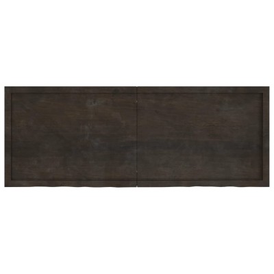 Tablero mesa madera roble tratada marrón oscuro 160x60x(2-6) cm