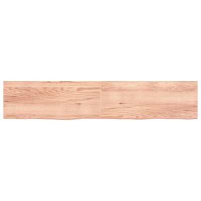 Tablero mesa madera roble tratada marrón claro 200x40x(2-4) cm