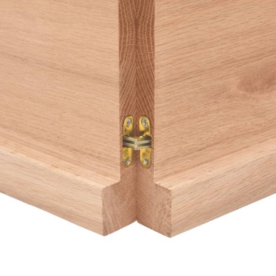 Tablero mesa madera roble tratada marrón claro 200x40x(2-4) cm