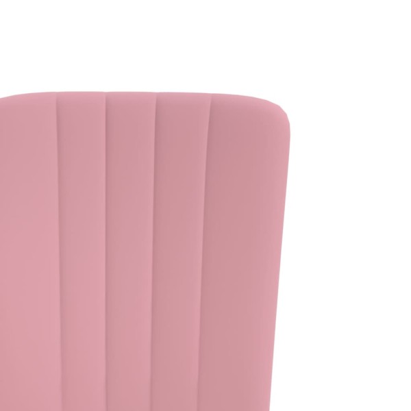 Sillas de comedor 2 unidades terciopelo rosa