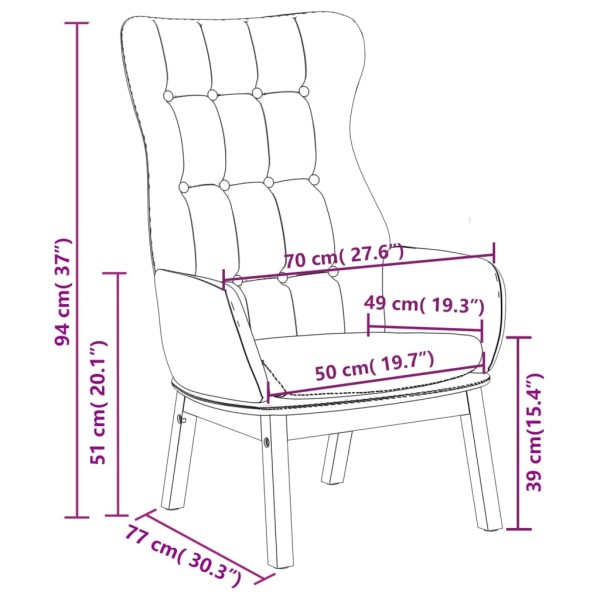 Sillón de relax de tela morado