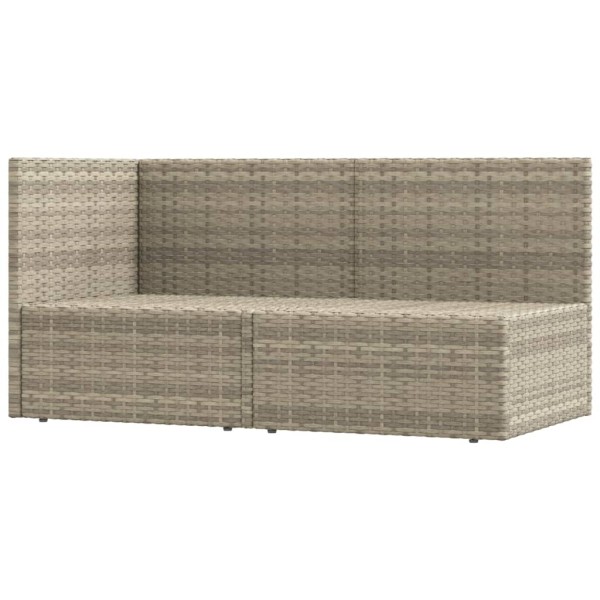 Set de muebles de jardín 2 pzas cojines ratán sintético gris