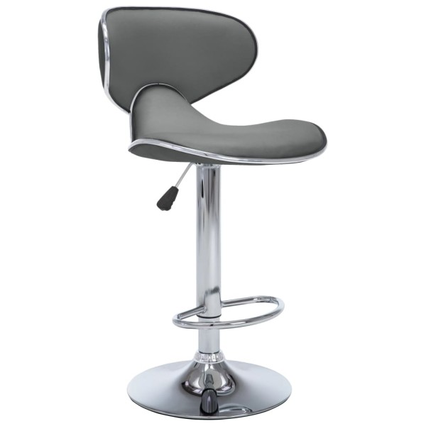 323648 Bar Stools 2 pcs Grey Faux Leather