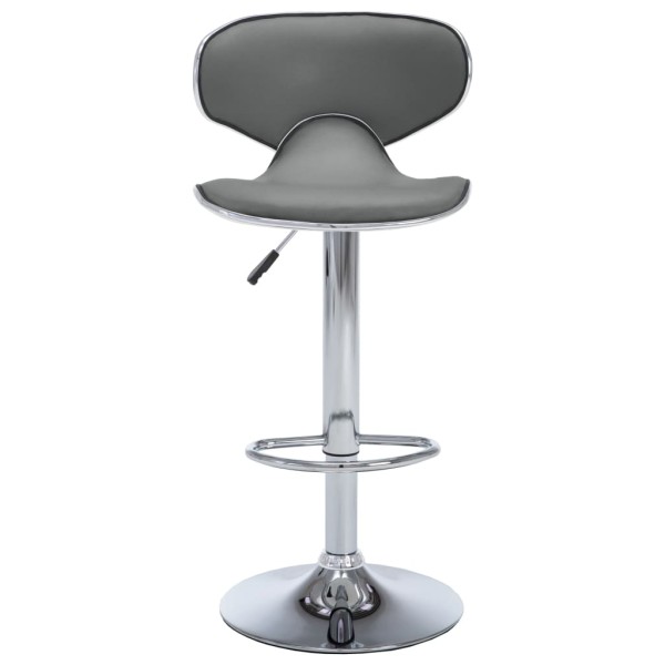 323648 Bar Stools 2 pcs Grey Faux Leather