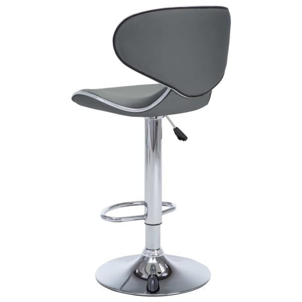 323648 Bar Stools 2 pcs Grey Faux Leather