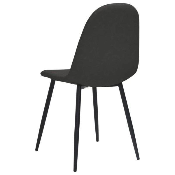 Sillas de comedor 4 uds cuero sintético negro 45x53,5x83 cm