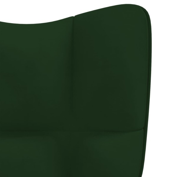 Silla de relajación de terciopelo verde oscuro