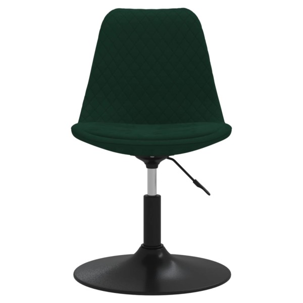 Sillas de comedor giratorias 4 uds terciopelo verde oscuro