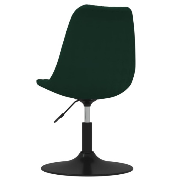 Sillas de comedor giratorias 4 uds terciopelo verde oscuro