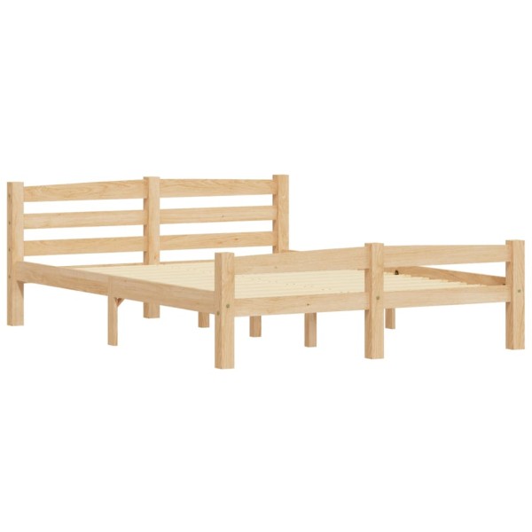 Estructura de cama de madera de pino maciza 140x200 cm