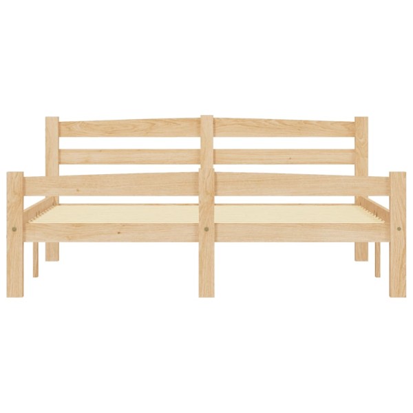 Estructura de cama de madera de pino maciza 140x200 cm