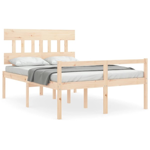 Cama para personas mayores con cabecero madera maciza 140x200cm