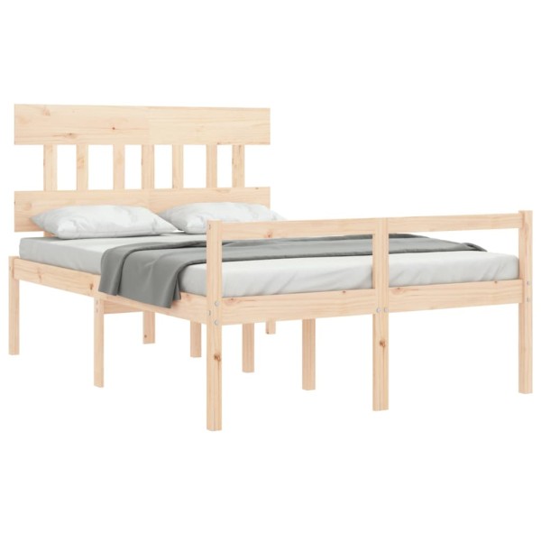 Cama para personas mayores con cabecero madera maciza 140x200cm