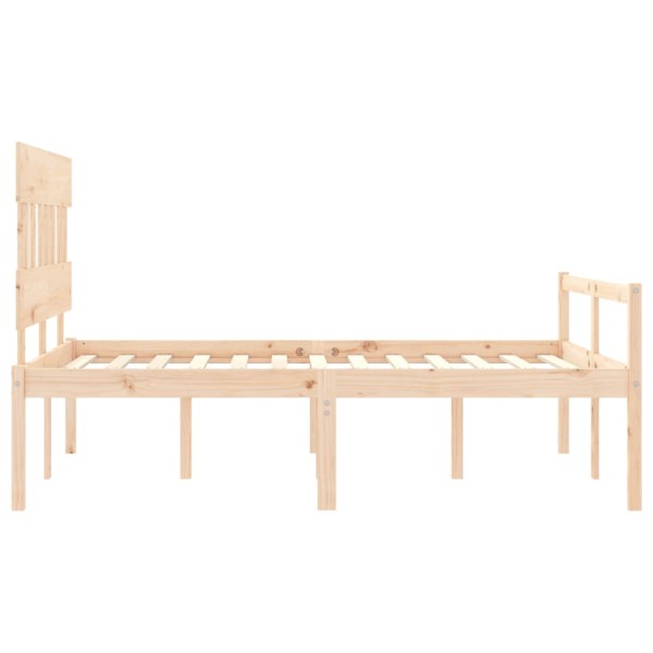 Cama para personas mayores con cabecero madera maciza 140x200cm