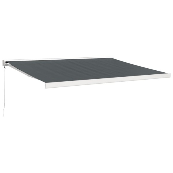 Toldo retráctil aluminio y tela gris antracita 4x3 m