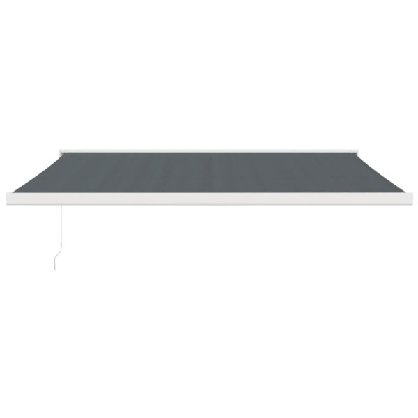 Toldo retráctil aluminio y tela gris antracita 4x3 m