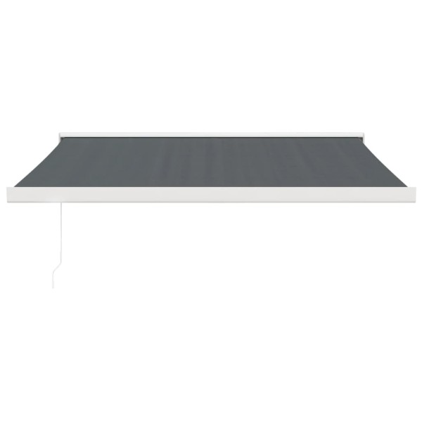 Toldo retráctil aluminio y tela gris antracita 3x2,5 m