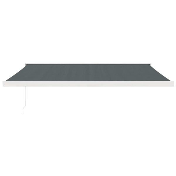 Toldo retráctil aluminio y tela gris antracita 4,5x3 m