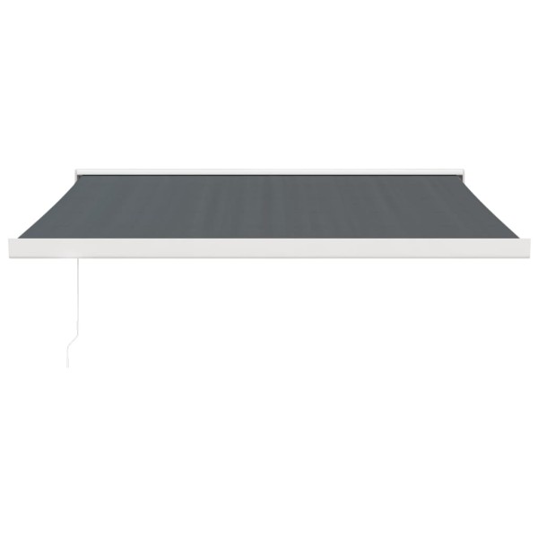 Toldo retráctil aluminio y tela gris antracita 3,5x2,5 m