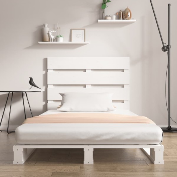 Estructura de cama madera maciza de pino blanco 90x190 cm