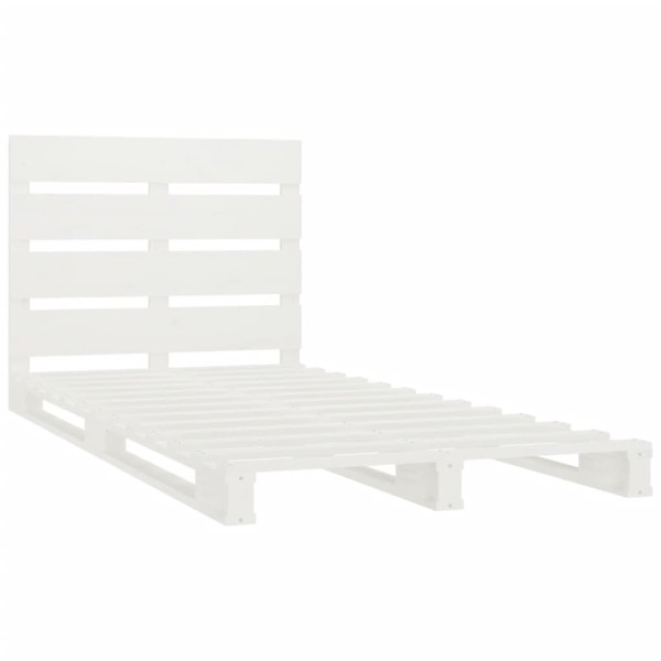 Estructura de cama madera maciza de pino blanco 90x190 cm