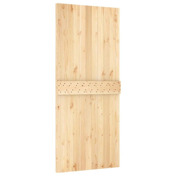 Puerta corredera con herrajes madera maciza de pino 90x210 cm