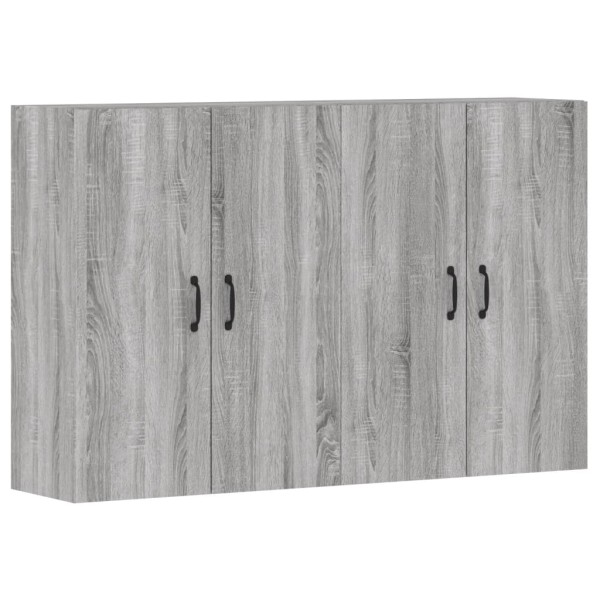 Armarios de pared 2 uds madera de ingeniería gris Sonoma