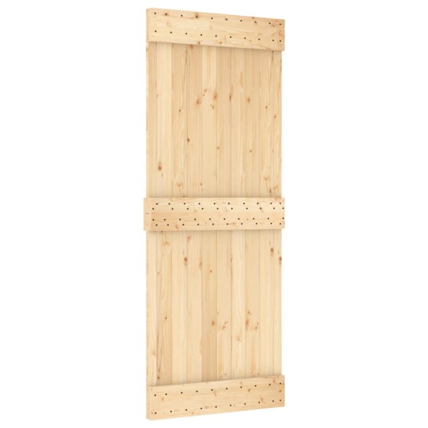 Puerta corredera con herrajes madera maciza de pino 80x210 cm