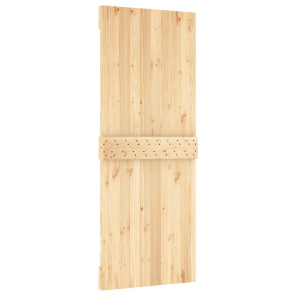 Puerta corredera con herrajes madera maciza de pino 80x210 cm